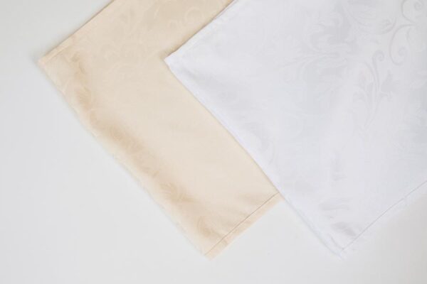 Scroll Table Runner  - Champagne/White